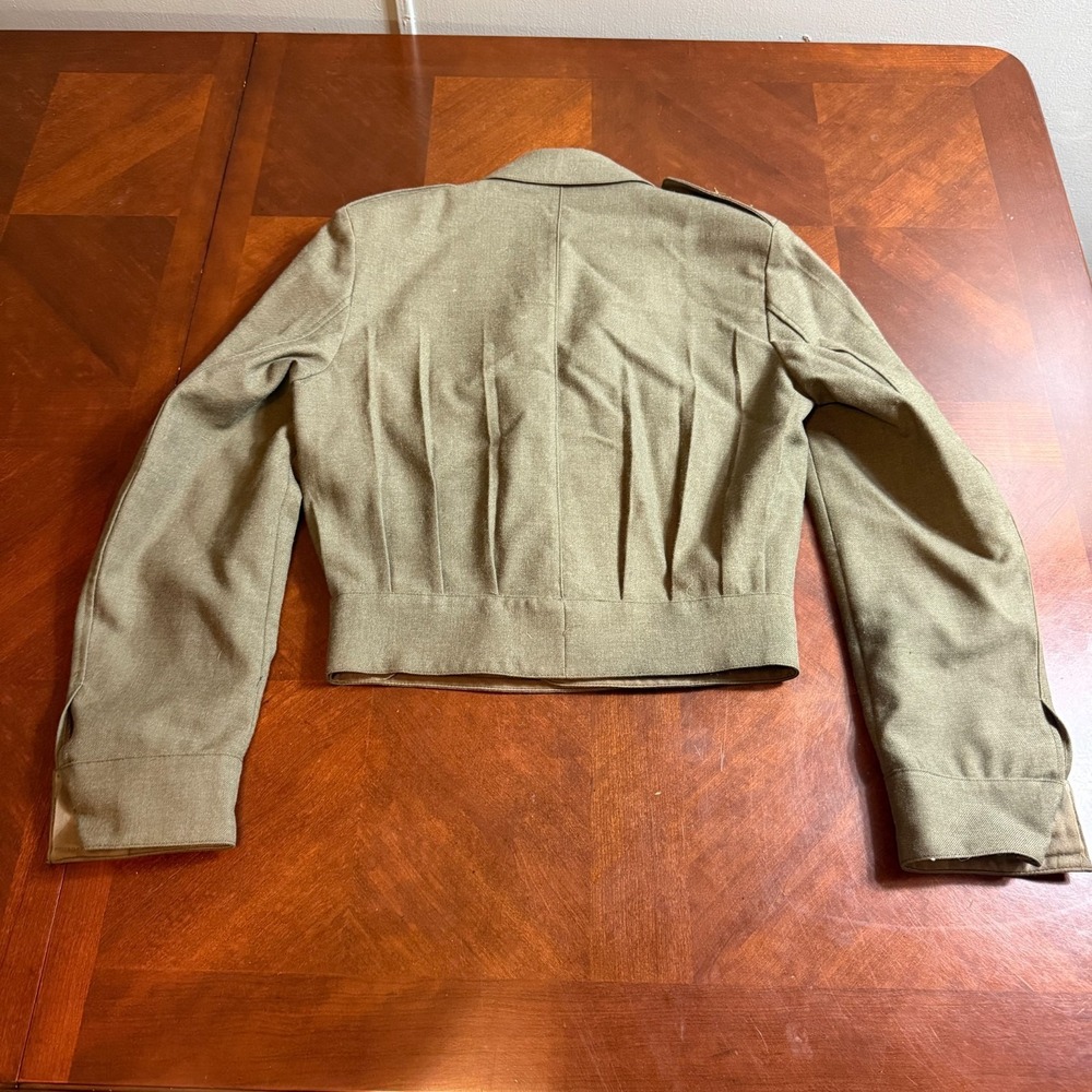 Vintage 1976 Belgian Military Wool Jacket Size 20E 4X Original Insignia - Picture 9 of 16